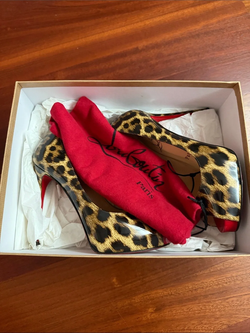 Christian Louboutin Leopard Prive 120 Patent